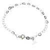 Sterling Silver Flat Heart Link Charm Bracelet Nickel Free Chain