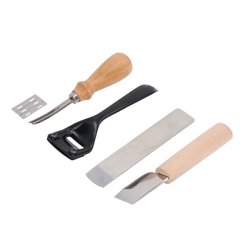 Metal Leather Skiver Set Easy Cutting Incisive Curved Handle Safety