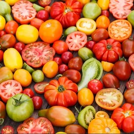 Eden Brothers Tomato Seeds - Heirloom Rainbow Mixture Non-GMO Seeds for Planting, Packet | Low-Maintenance Vegetable Seeds, Plant During Warm Season, Zones 10, 3, 4, 5, 6, 7, 8, 9