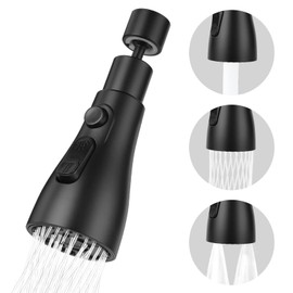 OSDUE Tap Aerator, 3 Modes Kitchen Bathroom Tap Bubbler Filter with 2 (M22 and F24) Adapters, 360 Degree Swivel Multifunctional Water Saving for Kitchen/Bathroom Tap