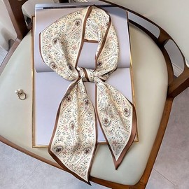 Mulberry Silk Like Head Scarf Hair band Ribbon Women's Fashion Neck Satin Scarfs for Bag Hair handbag Scarves