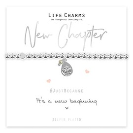Life Charms The Thoughtful Jewellery Co. #justbecause New Beginnings Silver Plated Women's Bracelet - Supplied in a Gift Box (LC015BW)