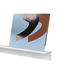 STAS Grip up - Picture Display Wall Ledge Shelf, Photo shelve (59 inch (150 cm), White)