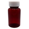 20 PILL BOTTLES HERB POTS HOMEOPATHY STORAGE CLEAR BROWN PLASTIC LOCKING LIDS 120ML