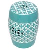 Red Lantern 18" Blue Moroccan Garden Stool