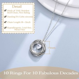 EFVISD 100th Birthday Gifts for Women, 100 Year Old Birthday Gifts Ideas, Happy 100th Birthday Necklace Jewelry for Nana Grandma Mom Friend Sister Wife Nana Aunt