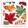 Fall Harvest Paper Plates and Napkins Set, Autumn Leaves Design