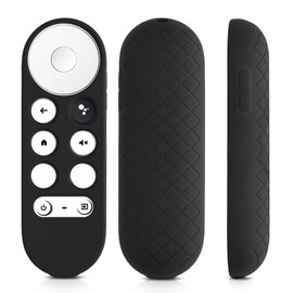 kwmobile Hülle Fernbedienung kompatibel mit Google Chromecast 2020 4K / Chromecast 2022 HD Hülle - Silikon Case für TV Zubehör in Schwarz