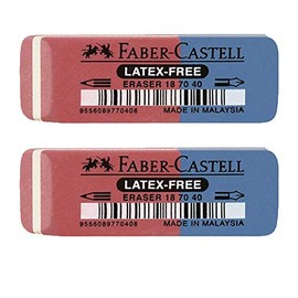 Faber-Castell 187040 ? Eraser Latex Ink/Lead, 7070-40 (Pack of 2)