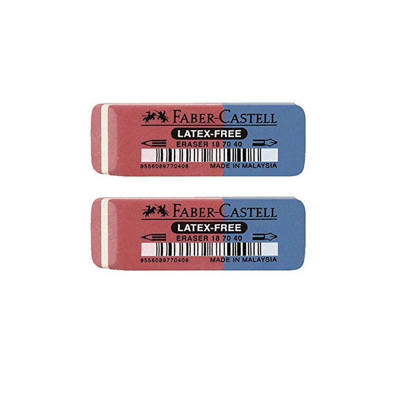 Faber-Castell 187040 ? Eraser Latex Ink/Lead, 7070-40 (Pack of 2)