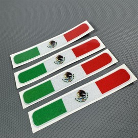 DXYMOO Car Styling Vinyl Sticker for Nation Flag of Mexico Mexican Stripes Auto Window Body Boat Fish Tank 4PCS