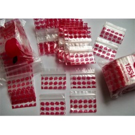 200-1 1/4" w X 3/4" h +20 Free Red Dice Printed Mini-ZipL. Bags @ $ 6.99 w/