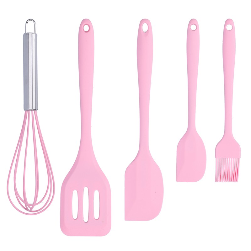 Cooking Spatula Set Silicone Baking Scraper Heat Resistant Egg Beater