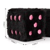 YGMONER White Fuzzy Dice for Car Rear View Mirror, Pair