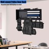 BUYYAH Wall Mounted Police Gear Rack, Tactical Duty Gear Rack