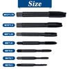 Bestgle 7 Pcs Straight Flute Tap Set Thread Taps HSS