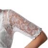 dressforfun 900595 Elegant Dirndl Blouse, Sleeves Made of Lace with