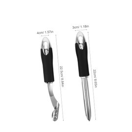 Ciieeo Efficient Decoupler Tool Set 2pcs Corer Remover for Diced Jalapenos Cherry Peppers Vegetable Fruit Core Extraction