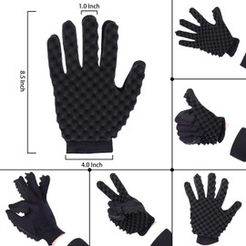 Curling Sponge Glove with Hair Twist Comb for Natural Curls - Men and Women