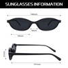 GUVIVI Retro Oval Sunglasses for Women Chic Cat Eye 90s