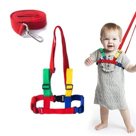 Walking Harness and Safety Leash Anti-Lost, 2 in 1 Baby Safety Reins Anti-Lost for Children, Child Rope Leash Walking Hand Belt (Yellow and Green)