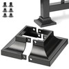 WOWACE Aluminum Alloy Deck Post Base Cover (2"x2" Post 4.5"x4.5" Base), for Handrail, Stair, Deck Railing Post Cover Skirt (1pack-Black)