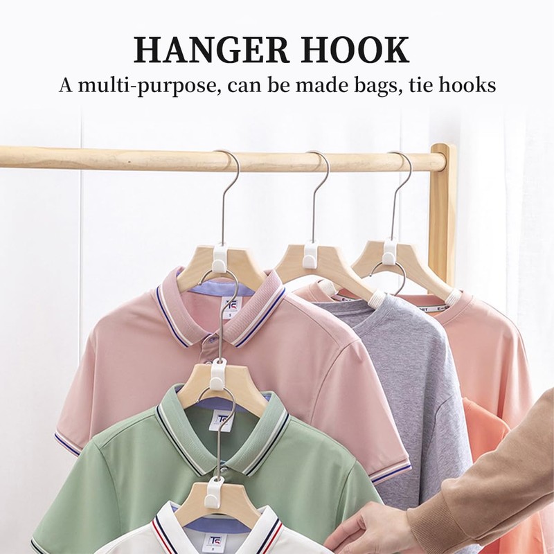Pack of 50 Clothes Hangers, Space-saving, Clothes Hangers, Connecting Hooks,