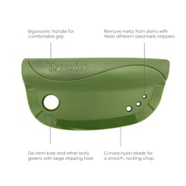 Tovolo 2-In-1 Kale & Herb Tool, Kale Vegetable Slicer & Herb Stripper, Kale Veggie Chopper & Herb Cutter Kitchen Gadget, Kale Meal Prep Kitchen Tool, Dishwasher-Safe & BPA-Free