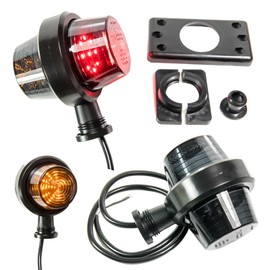 Web Truck Outline Light Marker Light Old School Tuning Dark Graphite Hanging Position Light 12 V 24 V Colours Orange and Red for Trucks, Cars, Trailers, Caravans etc. Pack of 1