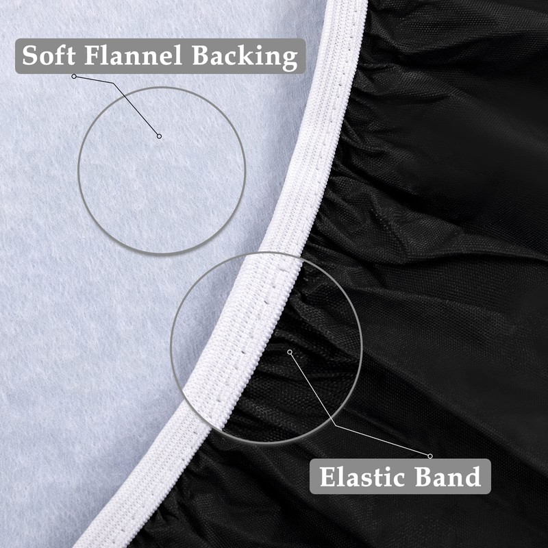 UMINEUX Oval Fitted Vinyl Tablecloth with Elastic Edged & Flannel