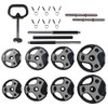 US Weight 56 Pound Adjustable Weight Set with 55" Barbell,