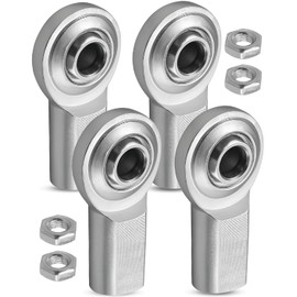 CF5 Rod End Bearing Heim Joints Right Hand Female Thread Heim Joint, 5/16 x 5/16-24 Stainless Female Rod End Bearing with Jam Nuts, 4 Pack