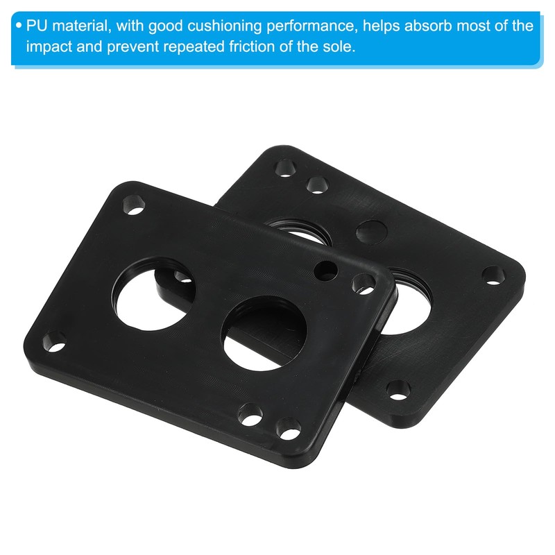 PATIKIL 1/4" Skateboard Riser Pads, 10 Pack PU 3x2 Skateboard