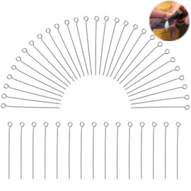 300PCS Eye Pins Not Easy to Break and Rust Eye Pins for Jewellery Making Durable and Corrosion Resistant Head Pins for Jewellery Making for Earring Pendant Bracelet Jewelry DIY Craft Making.