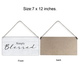 Bible Verse Home Wall Decor Simply Blessed Scripture Wood Signs Rustic Hanging Wall Plaque Wooden Christian Religious Sign