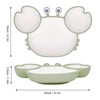 Crab Suction Plate with Suction Cup Base Silicone Divided Plate