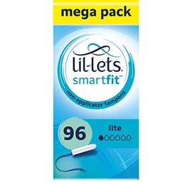 Lil-Lets Non-Applicator Lite Tampons X 96 | 6 Packs of 16 | Light Flow