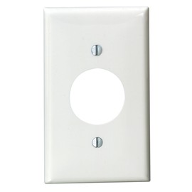 Leviton 1-Gang Single 1.406-Inch Hole Device Receptacle Wallplate, 80704-W, White