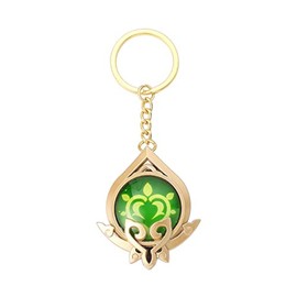 TopLucky Genshin Luminous Keychain Toy Impact Sumeru Dendro Key Ring Gold Toy Figure Keyring Pendant Key Chain Genshin Character Cosplay, yellow
