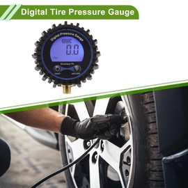 HOPESPANNER Universal 0-250PSI Digital Tire Pressure Gauge 1/8" NPT Digital Air Pressure Meter for Cars 1 Pc without Battery