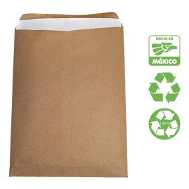 Sobre Bolsa Tamao Carta (paq. 100 Piezas) Ecolgico Color Marrn claro Liso                                                                             