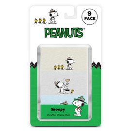 Microfiber Cloth & Glasses Wipes (9 Pack) Lens & Glasses Cleaning Cloth - Eye Glass Clean Cloths - Eyeglass Cleaning Cloths - Camera Lenses & Gadget Delicate Screens - Snoopy