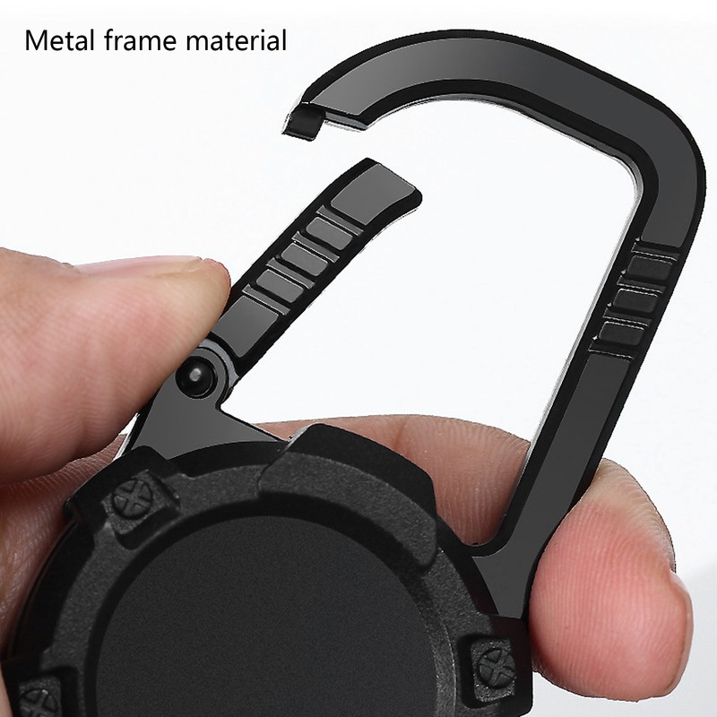 Magnetic Retractable Keychain Stainless Steel Wire Easy Pull Buckle Carabiner