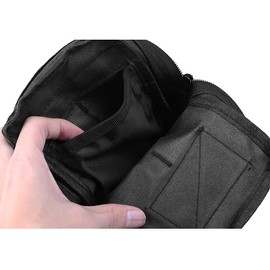 YAKASO Tactical Waist Bag Tactical Modular MOLLE Small Utility Pouch EDC Waist Bag Black