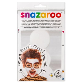 Snazaroo 1198927 Sponge Set of 4 Semicircle Sponges, Fine-Pored for Applying Make-Up, Powder and Cream