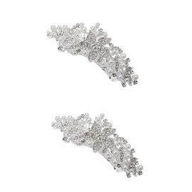 TOVINANNA 2pcs Elegant Rhinestone Hair Clip for Women Unique Flower Design Hairpin Accessory for Weddings Parties and Special Occasions Delicate and Charming Women Hair Decoration
