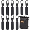 10PCS Zipper Pull Replacement Black Zip Repair Kit Zip Puller