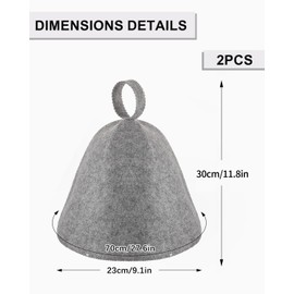 TPZORJX 2 Stück Filz-Saunahut,Ideales Sauna Hut für Damen und Herren,Gute Qualität Saunamütze,Paar Sauna Zubehör,Sauna Mütze,Saunahut Filz,für Saunaliebhaber ein einzigartiges Wellness Erlebnis