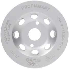 PRODIAMANT Premium PDX829.025 Diamond Grinding Cup Wheel 125 22.2 Silver
