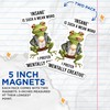 (2 Pack) Funny Frog Magnets - 5" On Longest Side